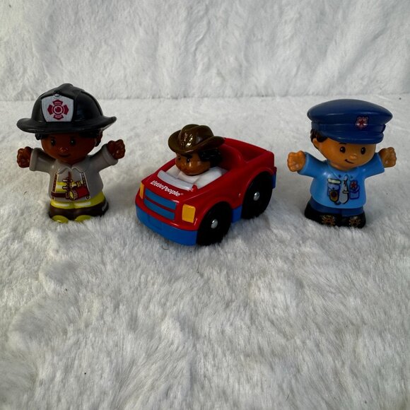 Mattel Other - Replacement Fisher-Price Little People Police Officer Fireman Wheelies Cowboy
